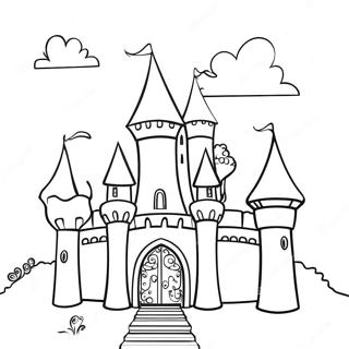 Fantastisch Fantasie Kasteel Kleurplaat | Fantastisch kleurplaat