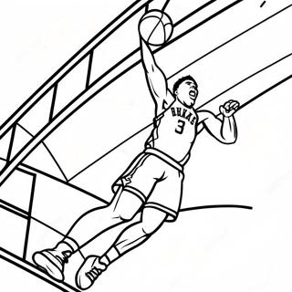 Giannis Dunkende Basketbal Kleurplaat | Giannis kleurplaat