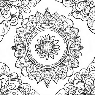 Rangoli Kleurplaat | Rangoli kleurplaat