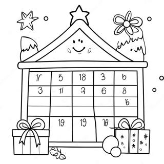 Advent Kalender Kleurplaat | Advent kleurplaat