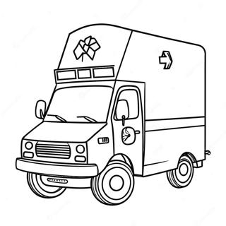 Ambulance Kleurplaat | Ambulance kleurplaat