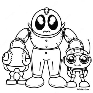 Kwaadaardige Dr. Eggman met Robots Kleurplaat | Dr Eggman kleurplaat