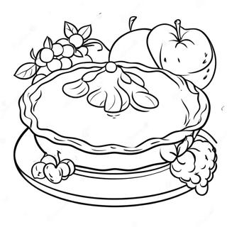 Fruit Taart Kleurplaat | Taart kleurplaat