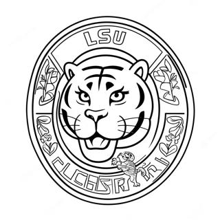 LSU Tigers Logo Kleurplaat | LSU kleurplaat