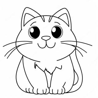 Anime Kat Kleurplaat | Anime Kat kleurplaat