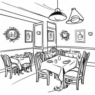Restaurant Kleurplaat | Restaurant kleurplaat