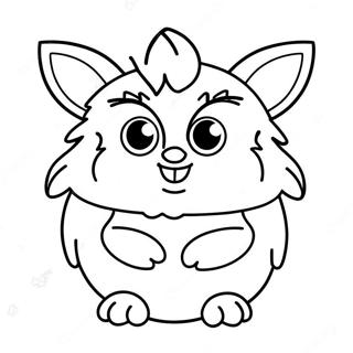 Furby Kleurplaat | Furby kleurplaat