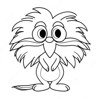 Schattige Lorax met Snor Kleurplaat | De Lorax kleurplaat
