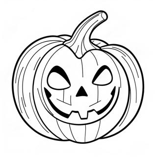Griezelige Jack-o'-Lantern Kleurplaat | Enge Pompoen kleurplaat