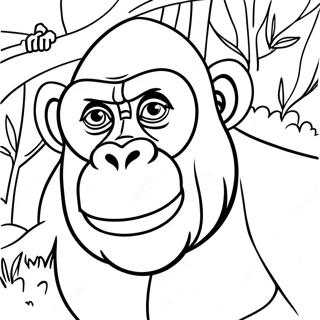 Gorilla Kleurplaat | Gorilla kleurplaat