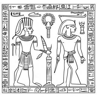 Oude Egypte Hiërogliefen Kleurplaat | Oud Egypte kleurplaat