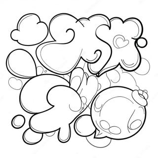 Bubbels Letters Kleurplaat | Bubbelletters kleurplaat