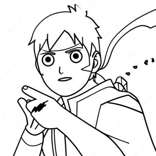 Boruto in Actie Kleurplaat | Boruto kleurplaat