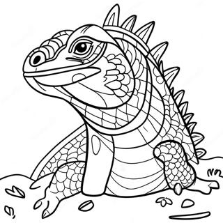 Iguana Kleurplaat | Iguana kleurplaat