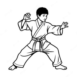 Karate Kid Kleurplaat | Karate kleurplaat
