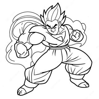 Gohan Beest Transformatie Kleurplaat | Gohan Beest kleurplaat