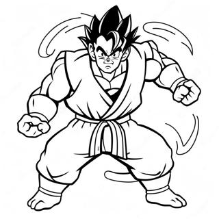 Gohan Beest in Actie Kleurplaat | Gohan Beest kleurplaat