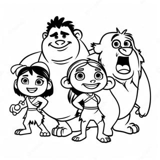 Croods Familie Avontuur Kleurplaat | Croods kleurplaat
