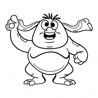 Grug Crood in Actie Kleurplaat | Croods kleurplaat