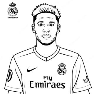 Neymar Voetbalster Kleurplaat | Neymar kleurplaat