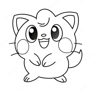 Jigglypuff Schattige Zingende Kleurplaat | Jigglypuff kleurplaat