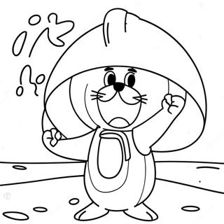 Zandige Wangen Kleurplaat | Sandy Cheeks kleurplaat
