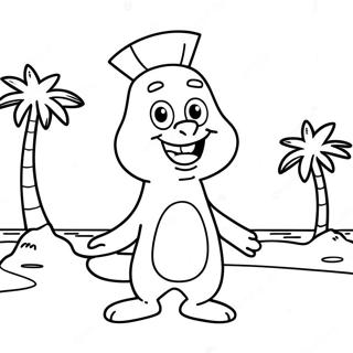 Avontuurlijke Zandige Wangen Kleurplaat | Sandy Cheeks kleurplaat