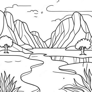 Inspirerende kleurplaat van een hoopvol landschap | Hoop kleurplaat