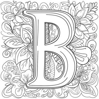 Kleurrijke Letter B Kleurplaat | Letter kleurplaat