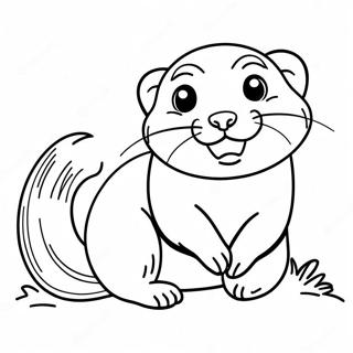 Schattig Fret Speelt met Bal Kleurplaat | Fret kleurplaat