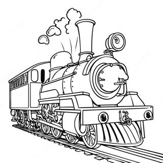 Stoomlocomotief Kleurplaat | Stoom kleurplaat