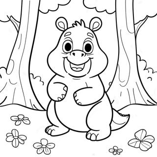Schattige Gruffalo in het Bos Kleurplaat | Gruffalo kleurplaat