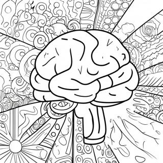 Kleurige ADHD Brein Kleurplaat | ADHD kleurplaat