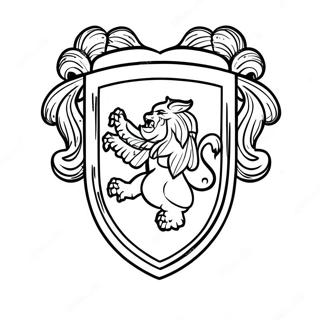 Gryffindor Wapen Kleurplaat | Gryffindor kleurplaat