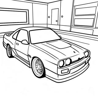 Drift Auto Kleurplaat | Driftauto kleurplaat
