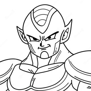 Frieza in gevechtsuitrusting kleurplaat | Frieza kleurplaat