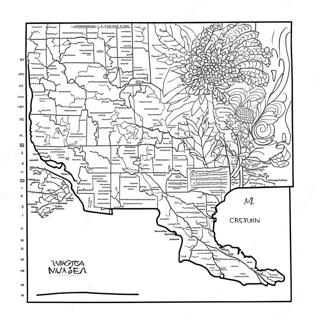 Kleurplaat van de omtrek van Minnesota | Minnesota kleurplaat