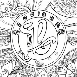 Dodgers Logo Kleurplaat | Dodgers kleurplaat