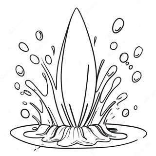 Water Spetter Kleurplaat | Water kleurplaat