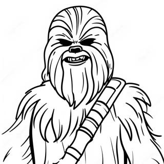 Chewbacca met Boogschutter Kleurplaat | Chewbacca kleurplaat