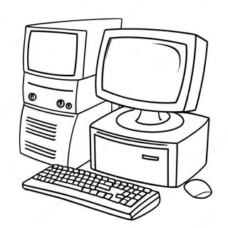 Computer Kleurplaat | Computer kleurplaat