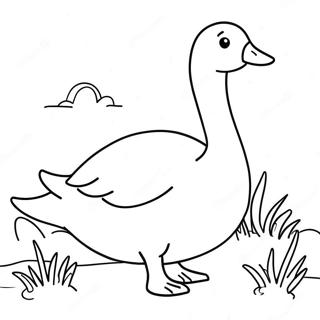 Gans Kleurplaat | Gans kleurplaat