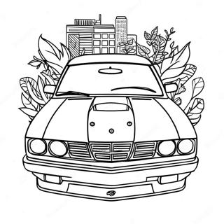 JDM Auto Kleurplaat | JDM kleurplaat