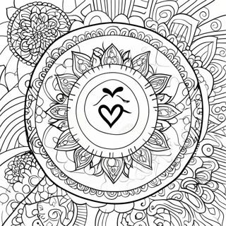 Kleurplaat van het Chakra Symbool | Chakra kleurplaat