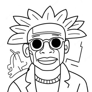 Kleurplaat van Basquiat | Basquiat kleurplaat