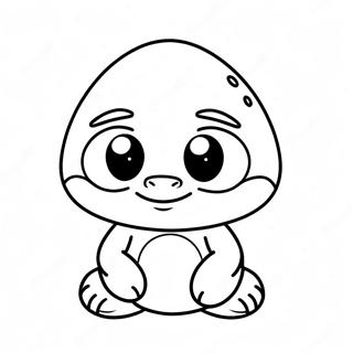 Schattige Goomba met Grote Ogen Kleurplaat | Goomba kleurplaat
