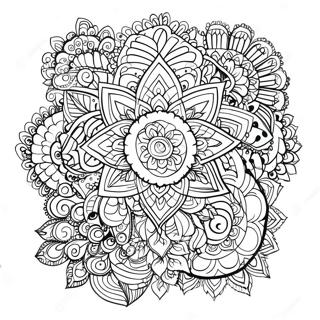 Henna Mandala Kleurplaat | Henna kleurplaat