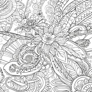 Ingewikkelde Henna Patronen Kleurplaat | Henna kleurplaat
