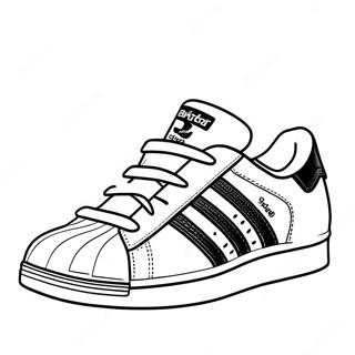 Adidas Superstar Sneakers Kleurplaat | Adidas kleurplaat