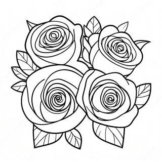 Rozen Kleurplaat | Rozen kleurplaat